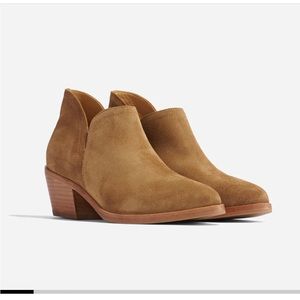 NIB Nisolo Mia Everyday Ankle Boot taupe suede neutral tan brown booties 6